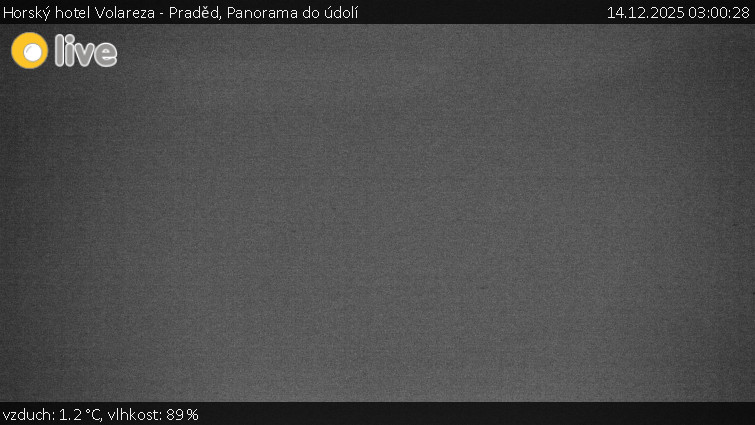 Horský hotel Volareza - Praděd - Panorama do údolí - 14.12.2025 v 03:00