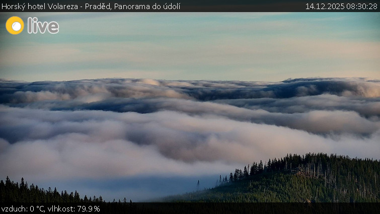 Horský hotel Volareza - Praděd - Panorama do údolí - 14.12.2025 v 08:30