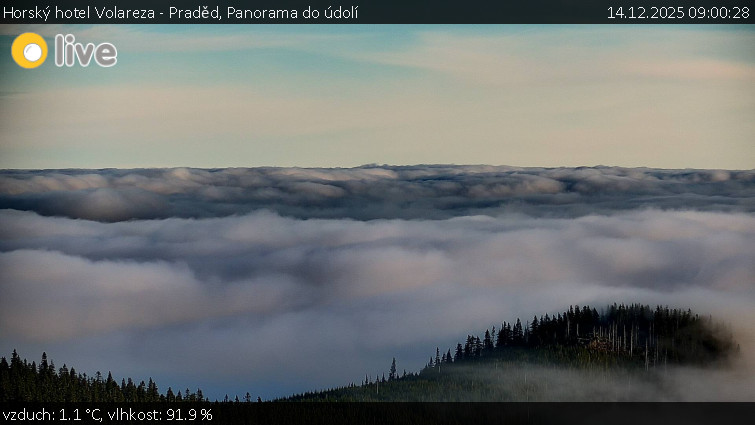 Horský hotel Volareza - Praděd - Panorama do údolí - 14.12.2025 v 09:00
