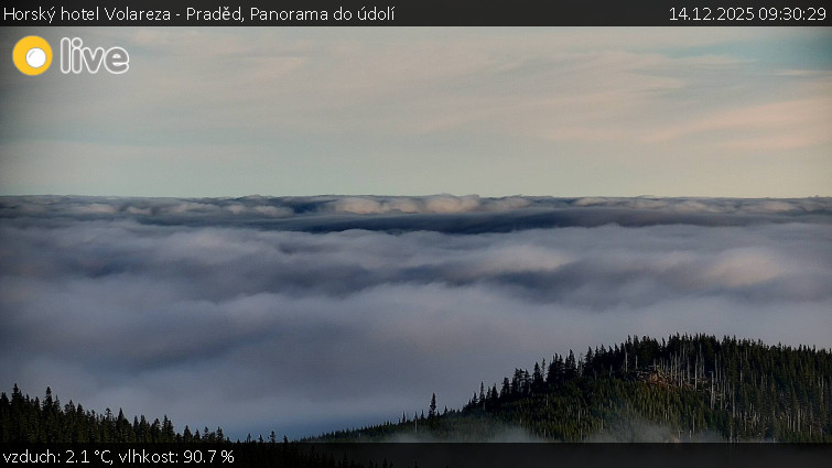 Horský hotel Volareza - Praděd - Panorama do údolí - 14.12.2025 v 09:30