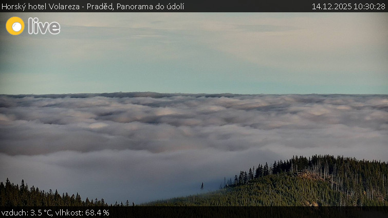 Horský hotel Volareza - Praděd - Panorama do údolí - 14.12.2025 v 10:30