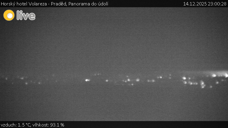Horský hotel Volareza - Praděd - Panorama do údolí - 14.12.2025 v 23:00