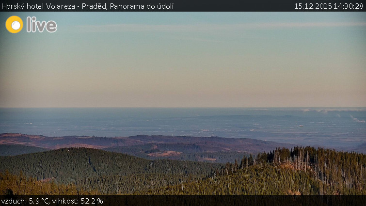 Horský hotel Volareza - Praděd - Panorama do údolí - 15.12.2025 v 14:30