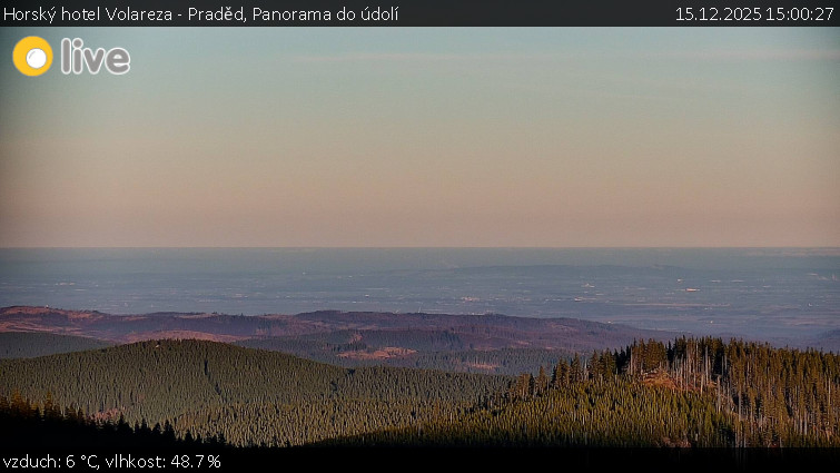 Horský hotel Volareza - Praděd - Panorama do údolí - 15.12.2025 v 15:00