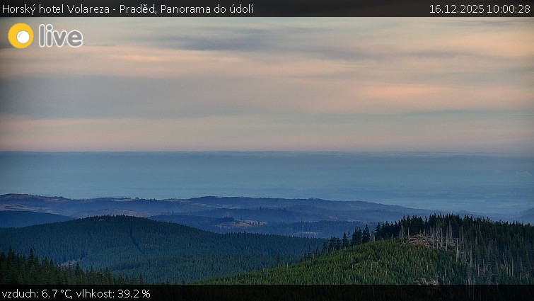 Horský hotel Volareza - Praděd - Panorama do údolí - 16.12.2025 v 10:00