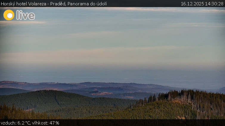 Horský hotel Volareza - Praděd - Panorama do údolí - 16.12.2025 v 14:30