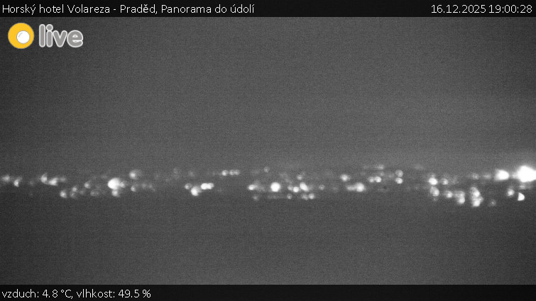 Horský hotel Volareza - Praděd - Panorama do údolí - 16.12.2025 v 19:00