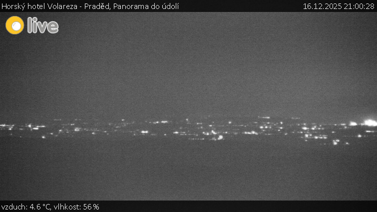 Horský hotel Volareza - Praděd - Panorama do údolí - 16.12.2025 v 21:00