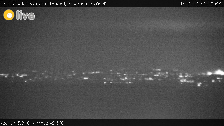 Horský hotel Volareza - Praděd - Panorama do údolí - 16.12.2025 v 23:00