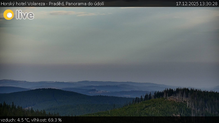 Horský hotel Volareza - Praděd - Panorama do údolí - 17.12.2025 v 13:30