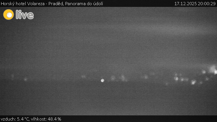 Horský hotel Volareza - Praděd - Panorama do údolí - 17.12.2025 v 20:00