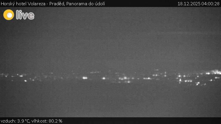 Horský hotel Volareza - Praděd - Panorama do údolí - 18.12.2025 v 04:00