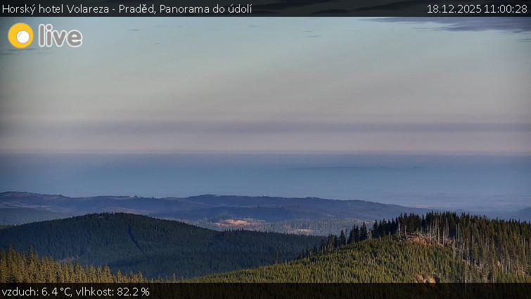 Horský hotel Volareza - Praděd - Panorama do údolí - 18.12.2025 v 11:00