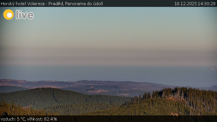 Horský hotel Volareza - Praděd - Panorama do údolí - 18.12.2025 v 14:30