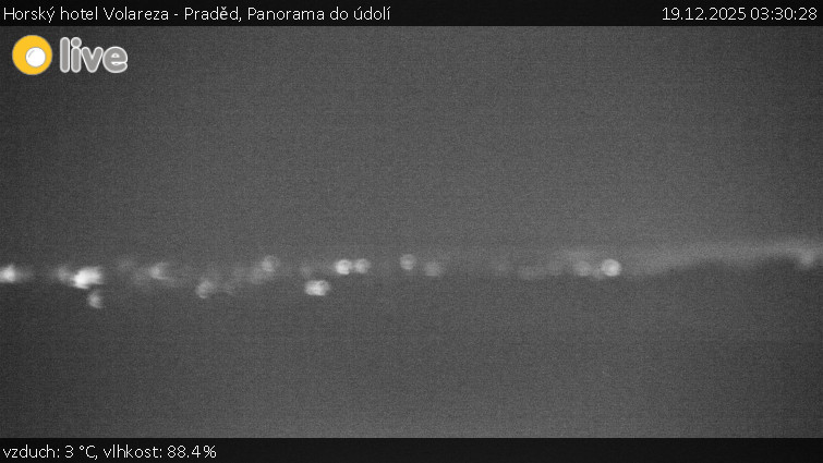 Horský hotel Volareza - Praděd - Panorama do údolí - 19.12.2025 v 03:30