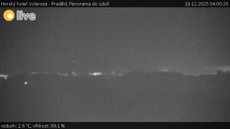 Horský hotel Volareza - Praděd - Panorama do údolí - 19.12.2025 v 04:00