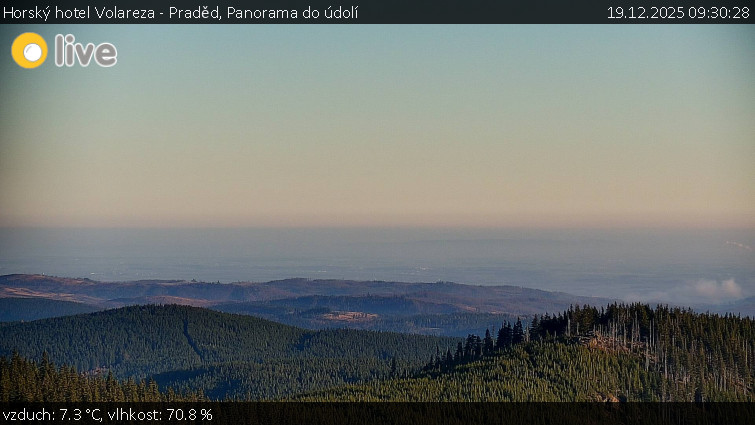 Horský hotel Volareza - Praděd - Panorama do údolí - 19.12.2025 v 09:30