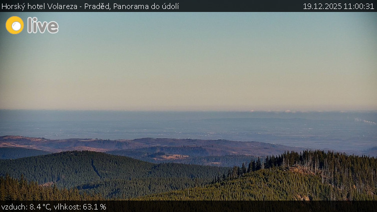 Horský hotel Volareza - Praděd - Panorama do údolí - 19.12.2025 v 11:00