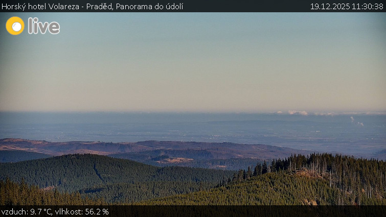 Horský hotel Volareza - Praděd - Panorama do údolí - 19.12.2025 v 11:30