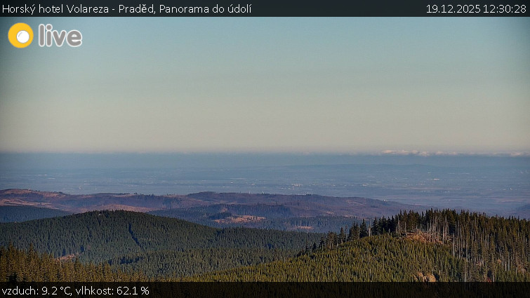Horský hotel Volareza - Praděd - Panorama do údolí - 19.12.2025 v 12:30