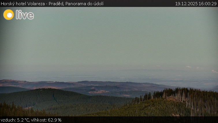Horský hotel Volareza - Praděd - Panorama do údolí - 19.12.2025 v 16:00