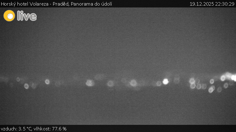 Horský hotel Volareza - Praděd - Panorama do údolí - 19.12.2025 v 22:30
