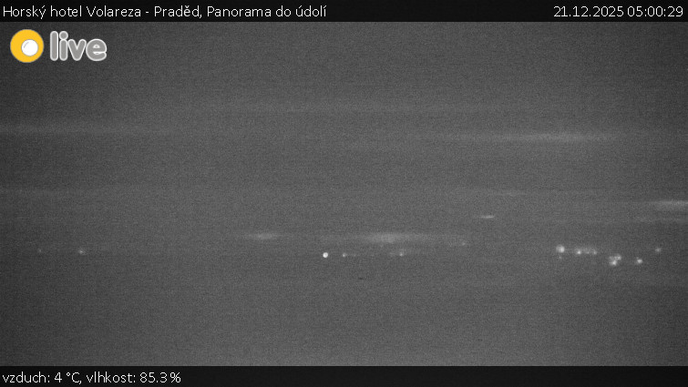 Horský hotel Volareza - Praděd - Panorama do údolí - 21.12.2025 v 05:00