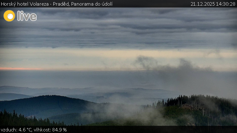 Horský hotel Volareza - Praděd - Panorama do údolí - 21.12.2025 v 14:30