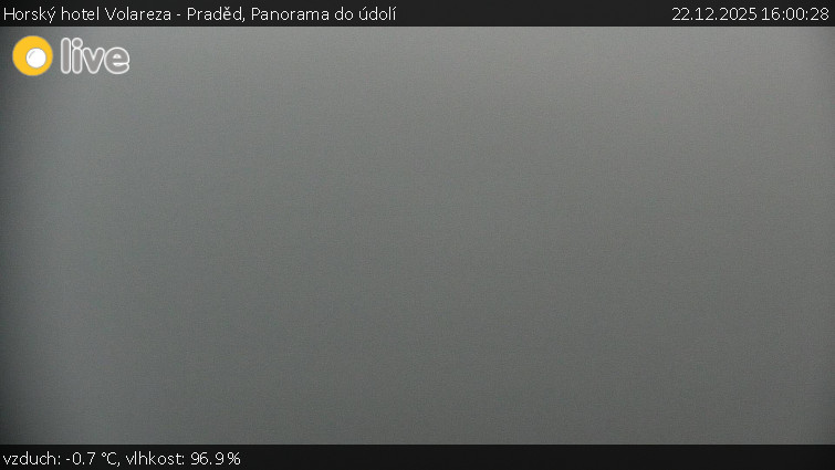 Horský hotel Volareza - Praděd - Panorama do údolí - 22.12.2025 v 16:00