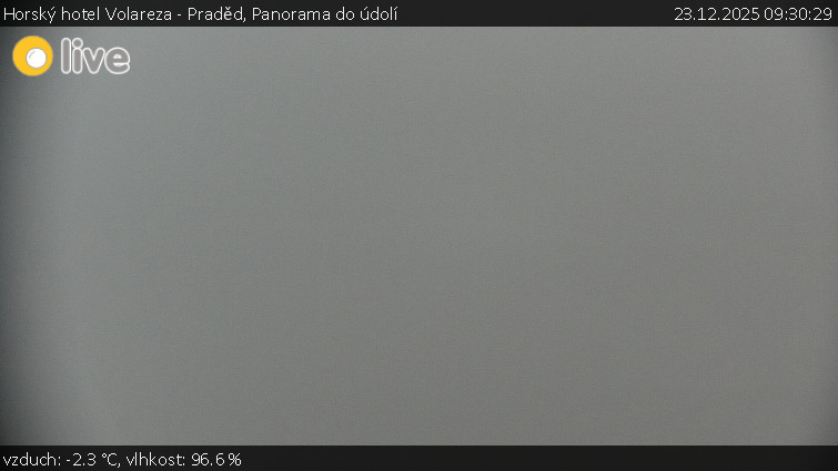 Horský hotel Volareza - Praděd - Panorama do údolí - 23.12.2025 v 09:30