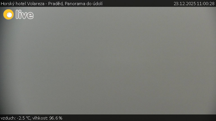 Horský hotel Volareza - Praděd - Panorama do údolí - 23.12.2025 v 11:00