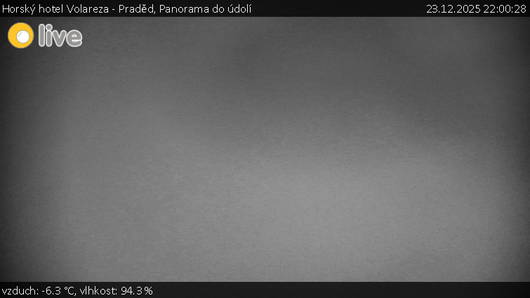 Horský hotel Volareza - Praděd - Panorama do údolí - 23.12.2025 v 22:00