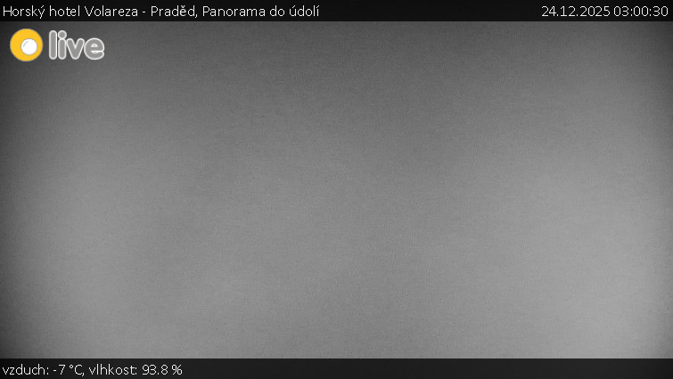 Horský hotel Volareza - Praděd - Panorama do údolí - 24.12.2025 v 03:00
