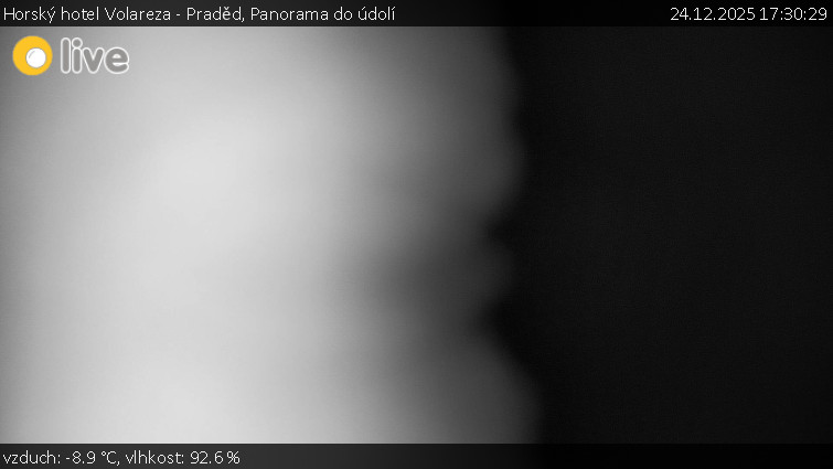 Horský hotel Volareza - Praděd - Panorama do údolí - 24.12.2025 v 17:30