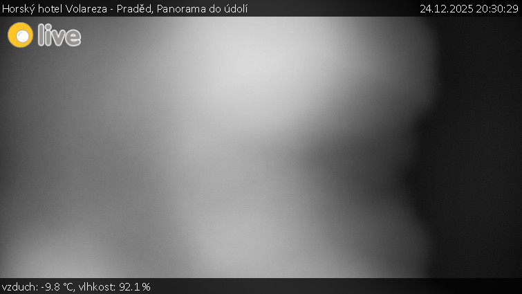 Horský hotel Volareza - Praděd - Panorama do údolí - 24.12.2025 v 20:30
