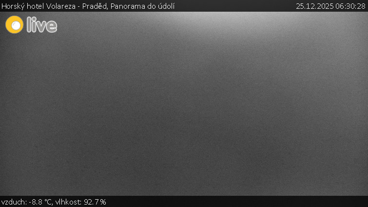 Horský hotel Volareza - Praděd - Panorama do údolí - 25.12.2025 v 06:30