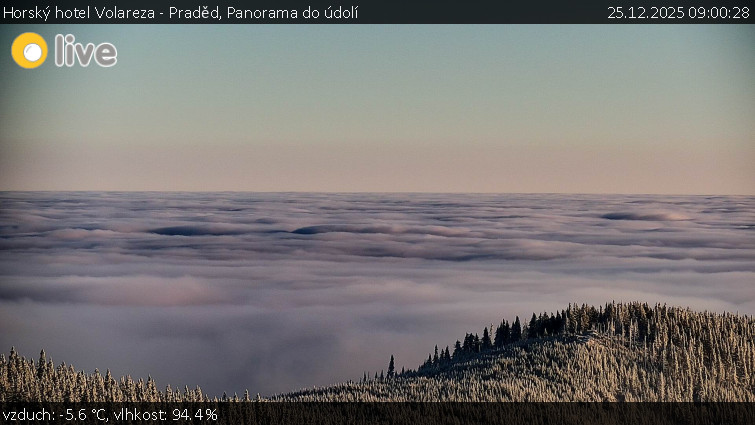 Horský hotel Volareza - Praděd - Panorama do údolí - 25.12.2025 v 09:00