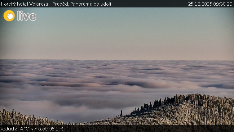 Horský hotel Volareza - Praděd - Panorama do údolí - 25.12.2025 v 09:30