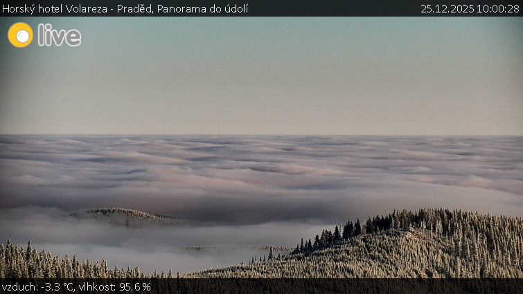 Horský hotel Volareza - Praděd - Panorama do údolí - 25.12.2025 v 10:00