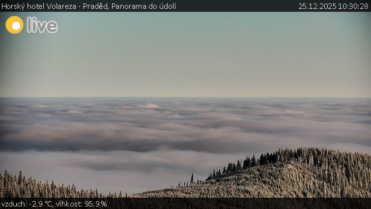 Horský hotel Volareza - Praděd - Panorama do údolí - 25.12.2025 v 10:30