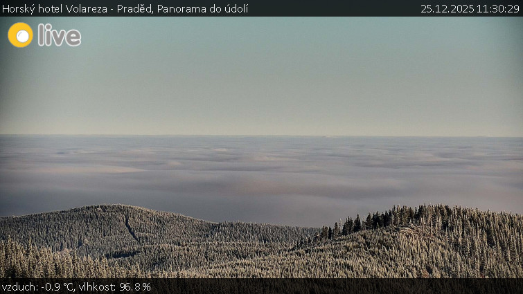 Horský hotel Volareza - Praděd - Panorama do údolí - 25.12.2025 v 11:30