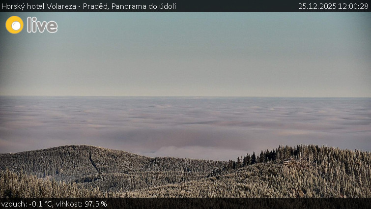 Horský hotel Volareza - Praděd - Panorama do údolí - 25.12.2025 v 12:00