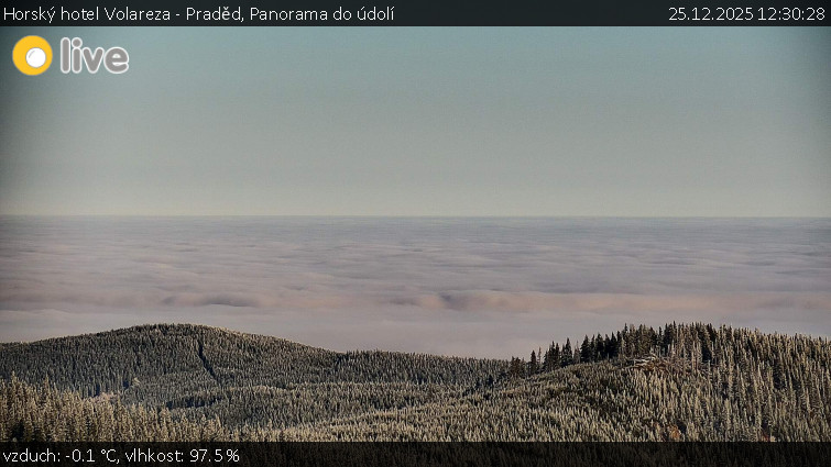 Horský hotel Volareza - Praděd - Panorama do údolí - 25.12.2025 v 12:30