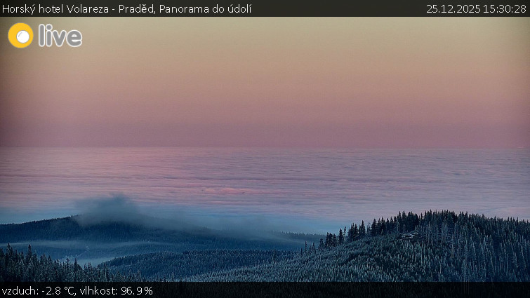 Horský hotel Volareza - Praděd - Panorama do údolí - 25.12.2025 v 15:30