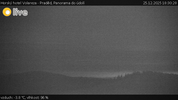 Horský hotel Volareza - Praděd - Panorama do údolí - 25.12.2025 v 18:30