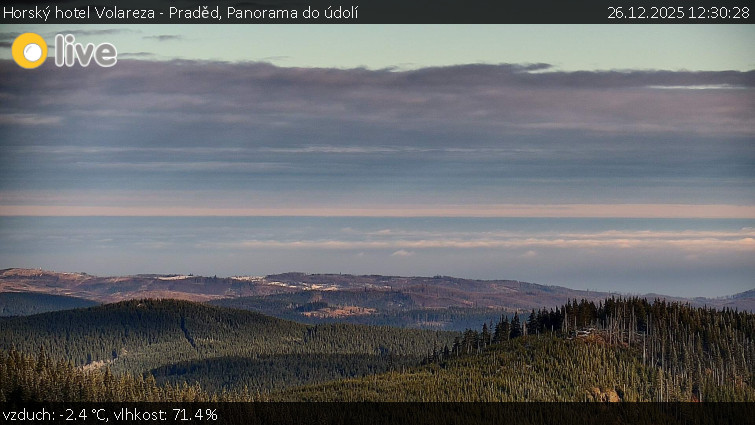 Horský hotel Volareza - Praděd - Panorama do údolí - 26.12.2025 v 12:30