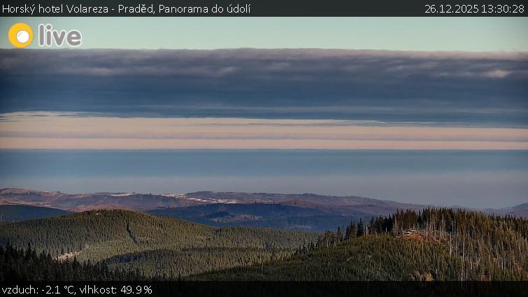 Horský hotel Volareza - Praděd - Panorama do údolí - 26.12.2025 v 13:30