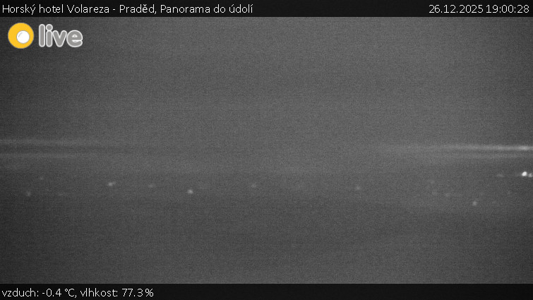 Horský hotel Volareza - Praděd - Panorama do údolí - 26.12.2025 v 19:00