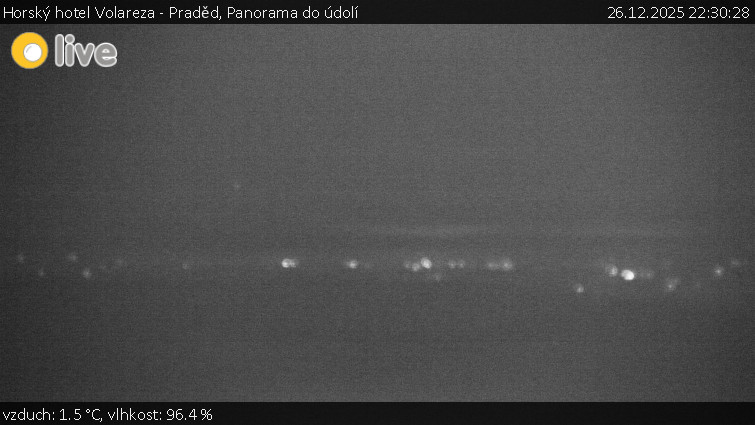Horský hotel Volareza - Praděd - Panorama do údolí - 26.12.2025 v 22:30