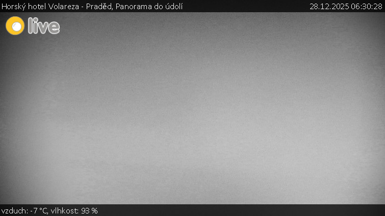 Horský hotel Volareza - Praděd - Panorama do údolí - 28.12.2025 v 06:30